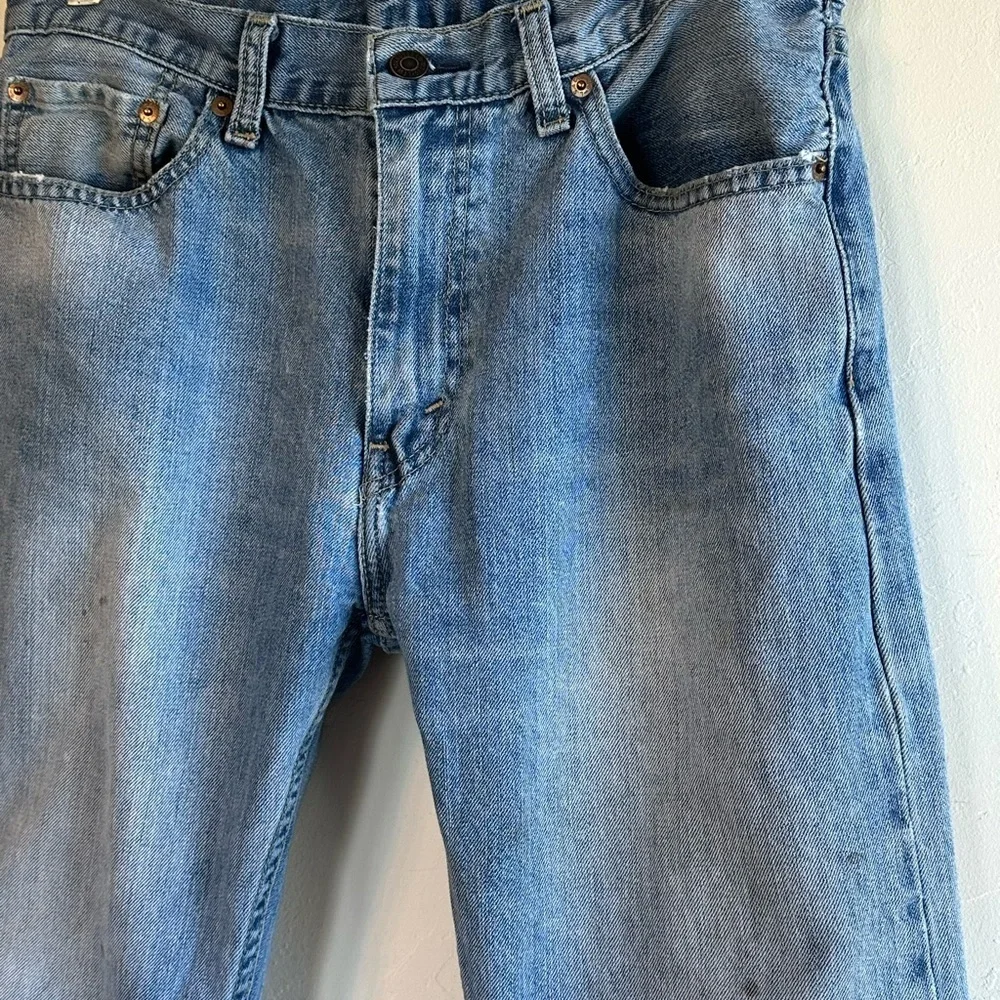 Levi’s 505 Classic Blue Medium Wash Straight Leg Denim Jeans Sz 33x30